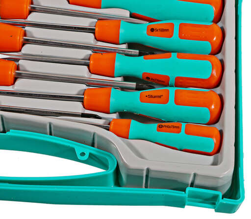 Изображение для Набор отверток 11 предметов, пластиковый кейс, CrV, Sturm!