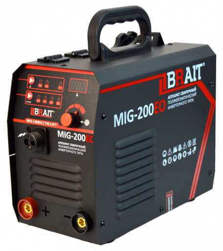 Изображение для Инвертор сварочный полуавтомат Brait MIG-200EO (MMA/MIG-MAG/TIG LIFT)