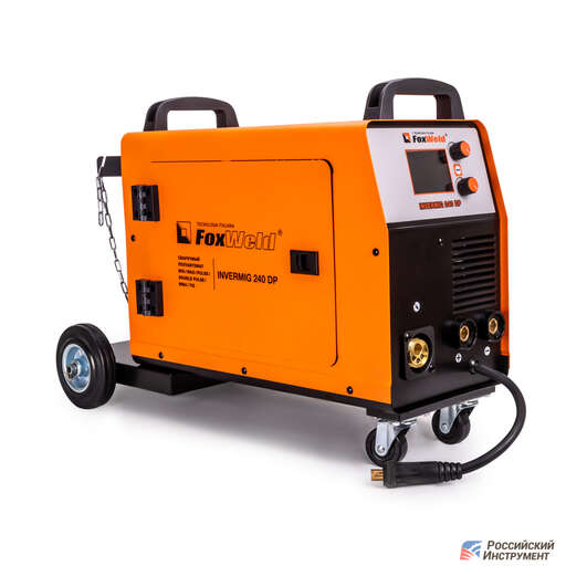 Изображение для Сварочный полуавтомат Foxweld INVERMIG 240 DP (импульсный, синергетик, алюминий, MMA/MIG-MAG/MIG PULSE/MIG DOUBLE PULSE/TIG LIFT/TIG PULSE/SPOT)