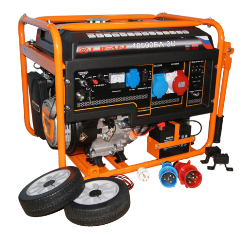 Изображение для Генератор бензиновый Lifan 10500E-3UA+АВР (9кВт, электростартер, автозапуск)