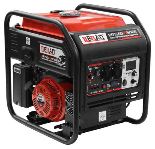 Изображение для Генератор бензиновый инверторный сварочный Brait BR7500iOW160 (5.5 кВт)