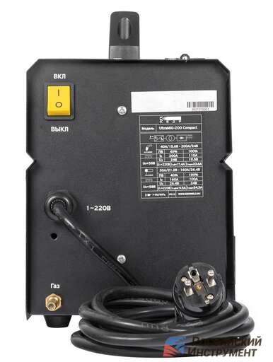 Изображение для Сварочный полуавтомат КЕДР UltraMIG-200 Compact (MMA, MIG/MAG)
