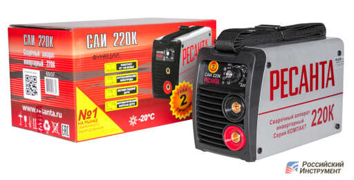 Изображение для Сварочный инверторный аппарат Ресанта САИ 220К (компакт)