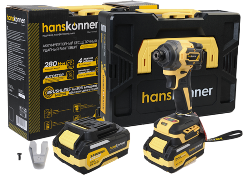 Изображение для Аккумуляторный ударный винтоверт Hanskonner HCD20280BLC 1BatterySystem