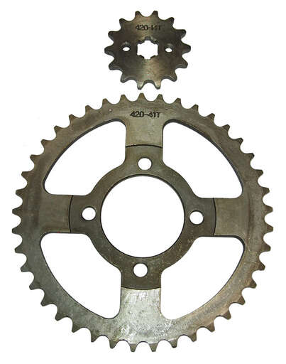 Изображение для Венец (Z41) 420 (d54mm - 4 x 49mm) + ЗВЕЗДОЧКА (Z14) 420 (d14 - 17mm, 6 шлицов) (компл.)