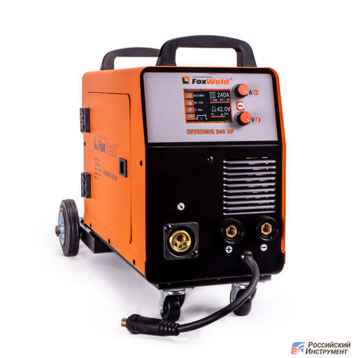 Изображение для Сварочный полуавтомат Foxweld INVERMIG 240 DP (импульсный, синергетик, алюминий, MMA/MIG-MAG/MIG PULSE/MIG DOUBLE PULSE/TIG LIFT/TIG PULSE/SPOT)