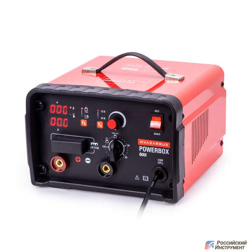 Изображение для Пуско-зарядное устройство Foxweld KVAZARRUS PowerBox 600I (таймер, цветная коробка)