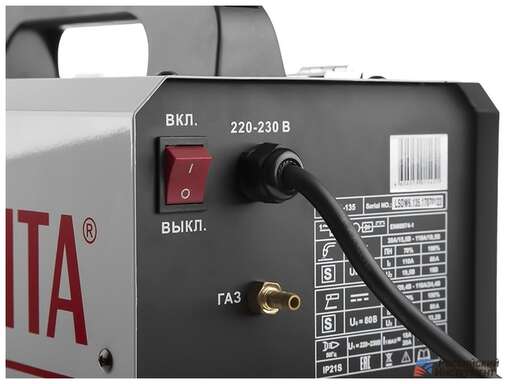 Изображение для Сварочный полуавтомат Ресанта САИПА-135 (встроенная горелка, MMA/MIG-MAG)