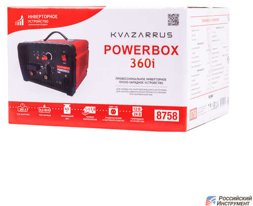 Изображение для Пуско-зарядное устройство Foxweld KVAZARRUS PowerBox 360I (таймер, цветная коробка)