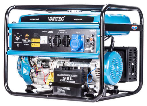 Изображение для Бензиновый генератор VARTEG G7500 EW (7.5 кВт, электростартер)