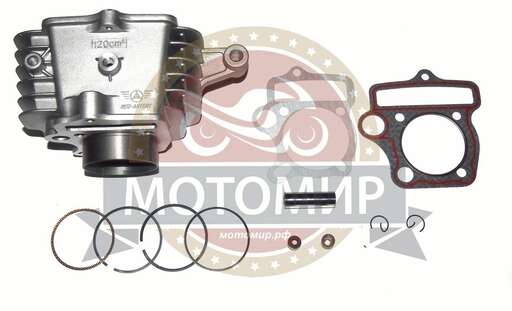 Изображение для Цилиндр в сборе 1Р54FMI Шторм 52,40 мм с УХОМ, Динго 125 (цилиндр+поршень+палец 13мм.+кольца)