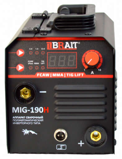 Изображение для Инвертор сварочный полуавтомат Brait MIG-190H (TIG/ММА)