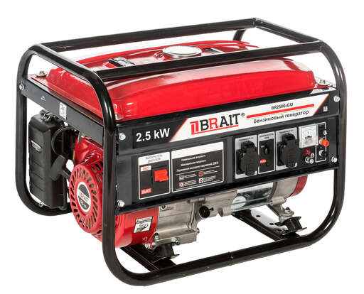 Изображение для Бензиновый генератор Brait BR-2500CU (2.5 кВт, медная обмотка)