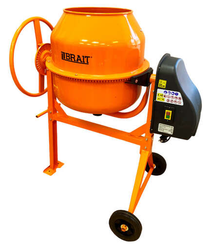Изображение для Бетоносмеситель BR-180S (650W, 180л) чугунный венец. Допустимая загрузка 112л. 6шт/пал