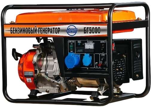 Изображение для Бензиновый генератор Magnus БГ5000Е (6.0 КВт, электростартер, медная обмотка)