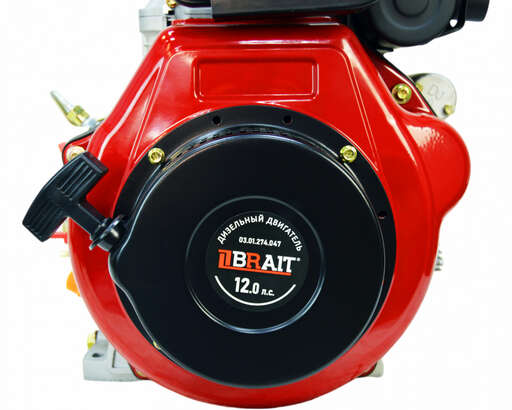 Изображение для Двигатель дизельный Brait BR500DEC (12 лс, электростартер, вал под конус для генератора)