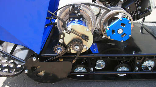 Изображение для Мотобуксировщик Лидер-3-4Т-20АП LONG с лыжным рычажным модулем (Lifan 20 лс, реверс, электростартер, фара)