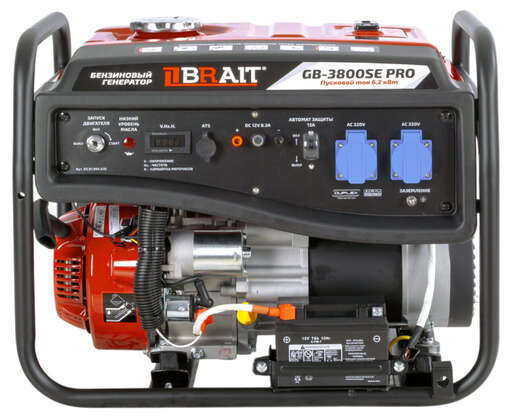 Изображение для Генератор бензиновый Brait GB-3800SE PRO (3.1 кВт, электростартер, возможность автозапуска, пусковой ток 6.2 кВт)