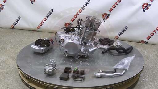 Изображение для Двигатель 4т. 250 см3 177MM, NС250, ZONSHEN, 4х клап, эл+кик, жидк. охлажд. + РАДИАТОР 94197