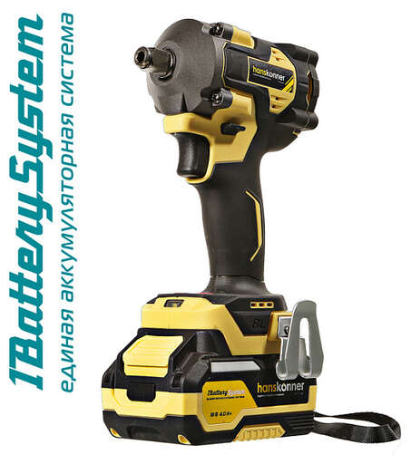 Изображение для Аккумуляторный гайковерт Hanskonner HCD20420BLC 1BatterySystem