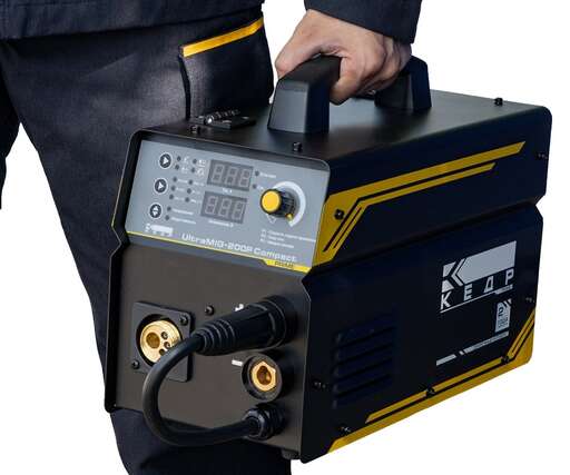 Изображение для Полуавтомат КЕДР UltraMIG-200P Compact (MMA/MIG-MAG/Lift TIG, импульсный, синергетик, алюминий)