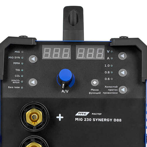 Изображение для Сварочный полуавтомат ПТК МАСТЕР MIG 230 SYNERGY D88 (синергетическое управление, MMA/MIG-MAG/TIG LIFT)