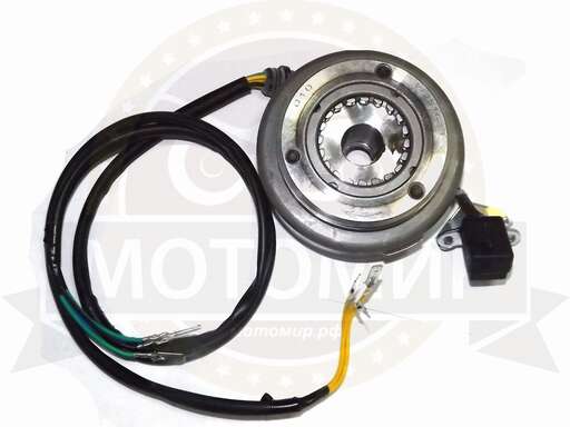 Изображение для Зажигание 157FMI в сборе с маховиком Трицикл Аякс, Хантер250, CrossFir 11 катушек (НАБОР)