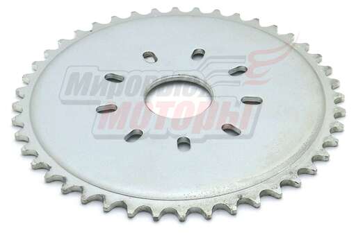 Изображение для Звезда ведомая 44 зуба NR50, NR80,Т100,72(8P) цинк (9 продолговатых отверстий)