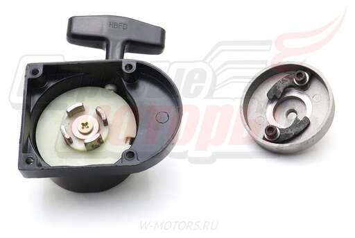 Изображение для Стартер ручной F50,F80,NR50,NR80,T100,72(8P) (пластик. шкив, металл.зацепы) ЧЁРНЫЙ