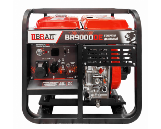 Изображение для Генератор дизельный Brait BR9000DE (6.5 кВт, электростартер, подогрев)