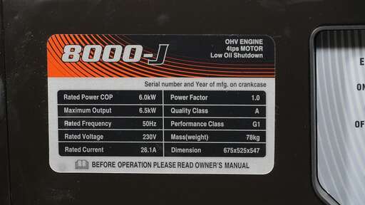 Изображение для Генератор Loncin LC8000-JS (6.5 кВт)