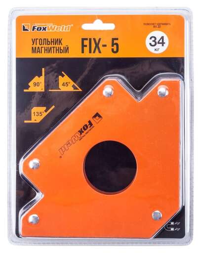 Изображение для Угольник магнитный FIX-5 (45/90/135град, до 34кг)