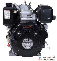 Изображение для Двигатель дизельный Lifan С188FD 6А (13 лс, электростартер, катушка освещения 6А,без бака, под конус,только для генераторов),