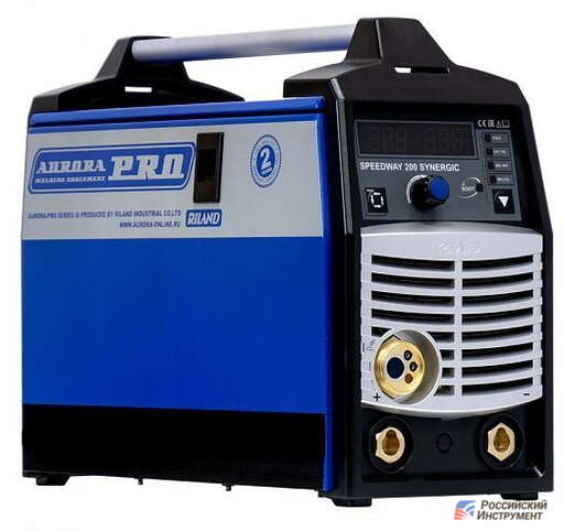 Изображение для Сварочный полуавтомат Aurora PRO SPEEDWAY 200 SYNERGIC (синергетическое управление, MMA/MIG-MAG/TIG LIFT)