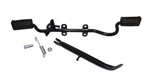 Изображение для Подножка водителя центральная RUBIKON SPORT с изгибом под глушит.(с подставкой боковой) (НАБОР)