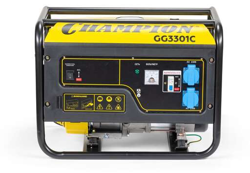Изображение для Бензиновый генератор CHAMPION GG3301C (3.1 кВт, пусковой ток 7 кВт)