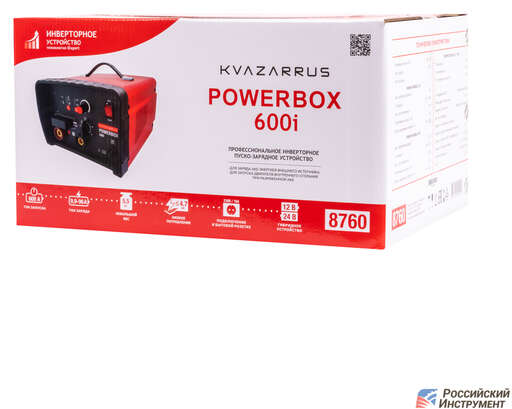 Изображение для Пуско-зарядное устройство Foxweld KVAZARRUS PowerBox 600I (таймер, цветная коробка)