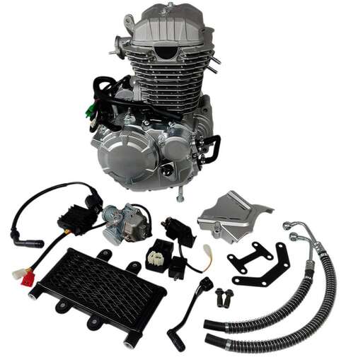 Двигатель 4т. 300 см3 FE300 Loncin (LX176YMN) 4х клапанный, 6МКПП, +радиатор маслянного охлаждения
