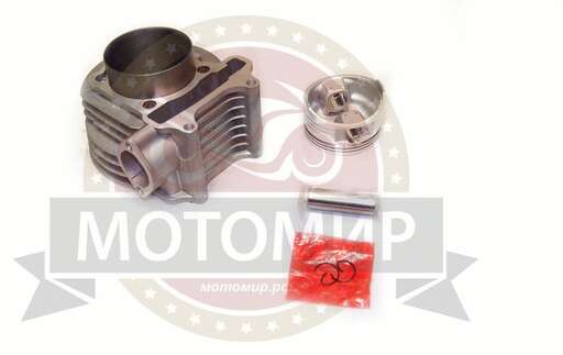 Изображение для Цилиндр в сборе с поршнем 4-х такт.скут.(180см3) 63,00мм 163QMJ(цилиндр+поршень+палец D15mm+кольца)