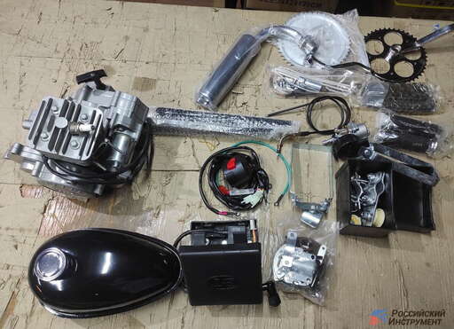 Изображение для Двигатель велосипедный F80E (3 лс, электростартер, полный комплект для установки)