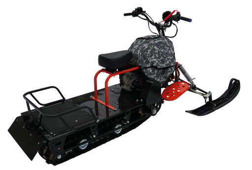 Изображение для Мотобуксировщик компактный ЛИДЕР-СИГМА-4 (гусеница 500х2828, двигатель динго 180 см3, электростартер, фара, чека, аккумулятор, фаркоп, чехол)