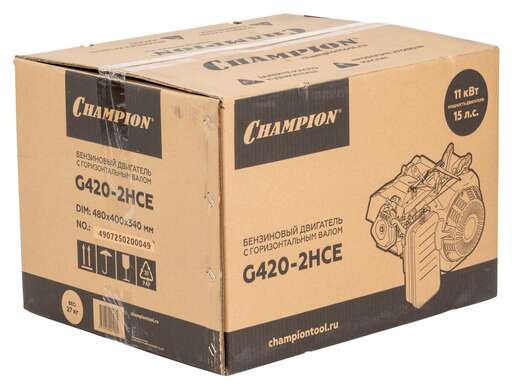 Изображение для Двигатель CHAMPION, G420-2HCE (электростартер, длина конуса 61 мм)