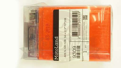 Изображение для Аккумулятор 12В  5 А/ч  UTX5L-BS iGEL, OUTDO  (110х67х106) гелевый, обратная пол., X-MOTOS (НАБОР)