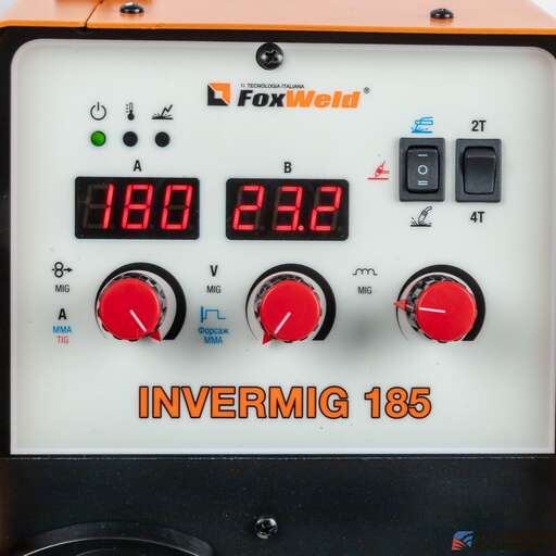 Изображение для Сварочный полуавтомат Foxweld INVERMIG 185 (MMA/MIG-MAG/TIG LIFT)
