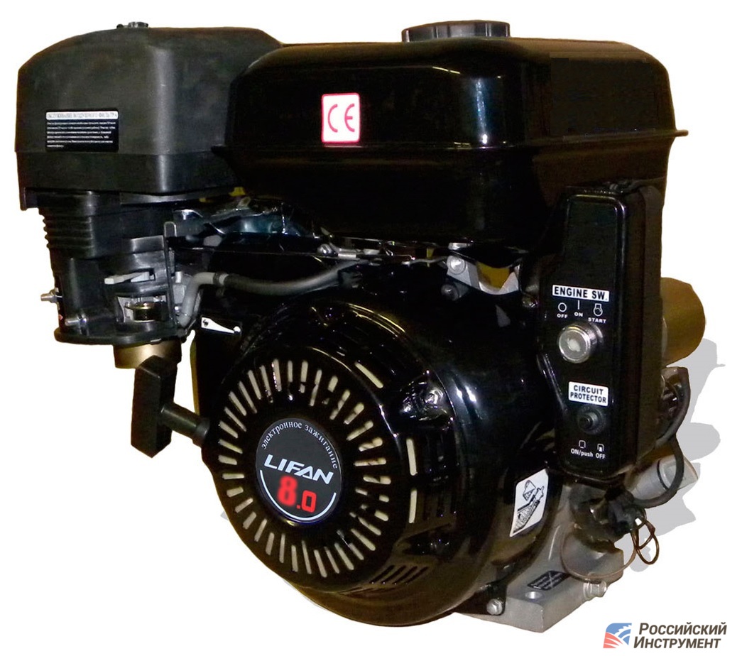 Изображение для Двигатель Lifan 173FD (8 лс, 25 мм, электростартер, разболтовка под Угру)