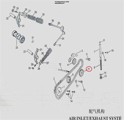Изображение для Звезда 13 зуб. (420) (d14-17, 2х30) цепи, ведущая ОВ-70 Zodiak, Динго, Мустанг