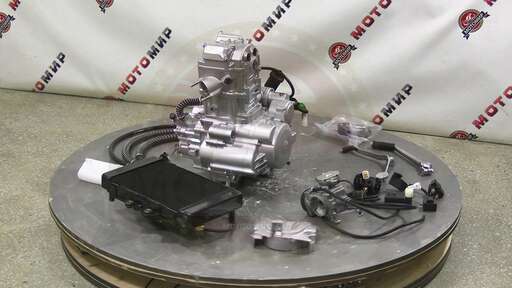 Изображение для Двигатель 4т. 250 см3 174MN-3, CBS300, ZONGSHEN, 4х клап., эл+кик, жидк. охл. + РАДИАТОР 41399