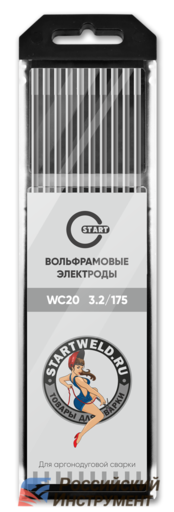 Изображение для Вольфрамовый электрод WС 20 3,2/175 (серый, для сварки стали и сплавов, 10 шт)