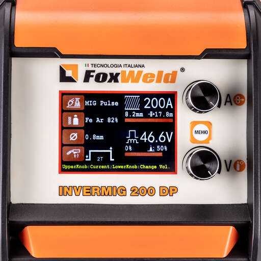 Изображение для Сварочный полуавтомат Foxweld INVERMIG 200DP (MMA/MIG-MAG/TIG LIFT)