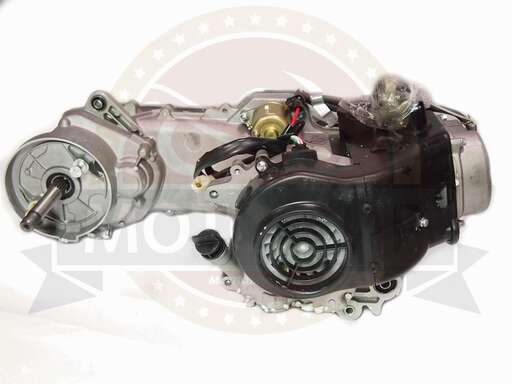 Изображение для Двигатель скутер четырехтактный GY6-80 (короткий 10"),70 см3, (длинная ось на 2 амортизатора)